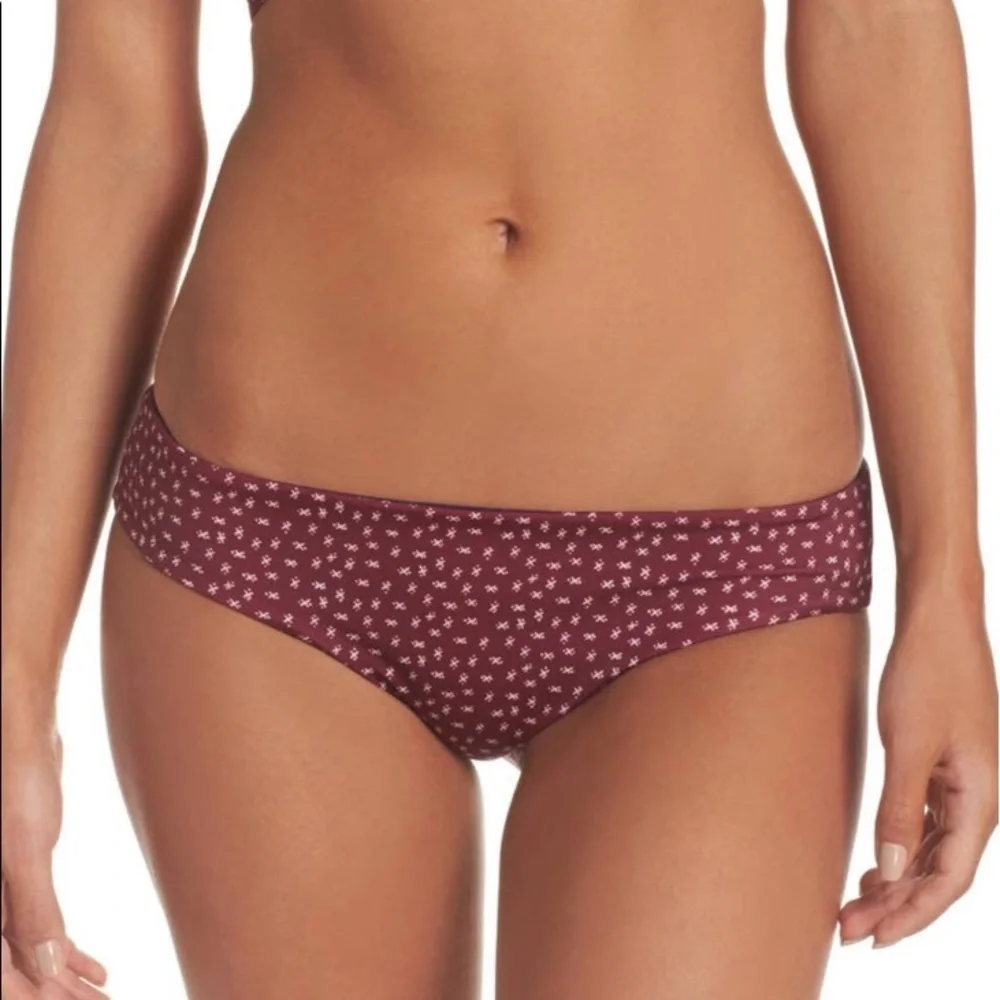 Leith Red Blue Reversible Hipster Bikini Bottoms S